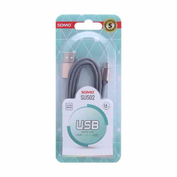 کابل تبدیل USB به MICRO USB سومو SU502 طول 1.2 متر